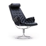 DUX - Jetson Classic Soft Leather Black - Lenestoler - Bruno Mathsson - Svart - Lær/Naturlig materiale/Metall/Syntetisk