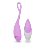 Textured clitoris-stimulating vibrating love egg