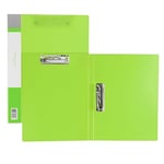 PATIKIL 9.3x12.2 Punchless Binder Clamp, 2 Pcs Plastic Double Strong Clip Clamp Binder Without Rings Sheet File Folder Protector for A4 Size Paper Office, Green