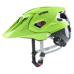 uvex Quatro Integrale - Casque de Vtt Extrêmement Léger pour Hommes et Femmes - Réglage de la Taille Individuel - Visière Réglable - Lime Anthracite Matt - 56-61 cm