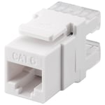 Goobay UTP Cat6 Keystone kontaktdon, UTP, vit, 10-pack