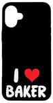 iPhone 16 Plus I Love Baker - Heart Case