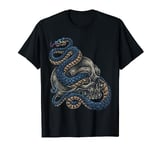 Mamba On Sugar Skull Snake Print Old School Tattoo Clothing T-Shirt