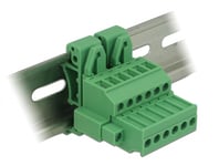 DELOCK – Terminal block set for DIN rail 6 pin with screw lock (65942)