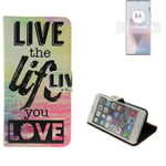 360° wallet case protective cover for Motorola Edge 30 Ultra Design love