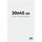 Yd. - Your Decoration - 30x45 cm - Cadres Photos en Plastique Avec Verre acrylique - Anti-Reflet - Excellente Qualité - Blanc Brillant - Cadre