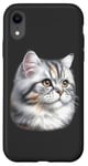 Coque pour iPhone XR Portrait de chat tigré argenté x chat mignon