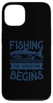 Coque pour iPhone 13 Best Fun Adult Men Humour Fishing - The Adventure Begins