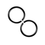 2-pack Svart Fake Piercing Öron Läpp Näsring Septum Läppring svart