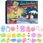 Calendrier de l\Avent 2022 Pour Enfant PIMPIMSKY,Mochi Squeeze Anti Stress Jouets Jouet Compte à Rebours Boîte Cadeau 24pcs