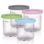 1X(Ice Cream Pints Cup, Ice Cream Containers with Lids for Creami Pints NC