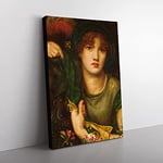 Big Box Art My Lady Greensleeves by Dante Gabriel Rossetti Canvas Wall Art Print Ready to Hang Picture, 76 x 50 cm (30 x 20 Inch), Brown, Cream, Cream