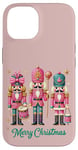 iPhone 14 Preppy Pink Nut cracker Merry Christmas Cute Xmas Nutcracker Case