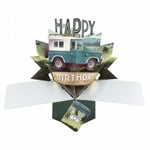 Second Nature Birthday Land Rover 4x4 SUV Pop Up Greeting Card - POP175