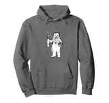 Bear Fisher Holding its Latest Catch, Angler Angling Fishing Pullover Hoodie