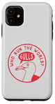 Coque pour iPhone 11 Jeu de mots amusant en forme de mouette : « Who Run The World? Gulls! »