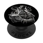 Carols Black Dark Goth Skeleton Christmas Women Men PopSockets Adhesive PopGrip