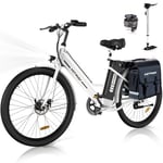 HITWAY Vélo Électrique 26 Pouces Vélo Électrique Femme et Homme,Moteur 250W,Batterie 36V/8,4Ah,Max 25km/h,Pédalage Assisté,Autonomie 35-70km,Adulte Unisexe