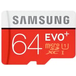 Carte Mémoir Samsung Evo plus 64 Go micro sd SDHC/SDXC Class 10 + Adapteur