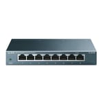 TP-Link 8-Port Gigabit Ethernet Switch, Desktop/Wall-Mount, Steel Case(TL-SG108)