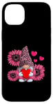 iPhone 14 Plus Cute Pink Gnome Sunflower Valentines Day Case