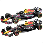 Bburago 78004 Lot de 2 modèles de Voitures Formule 1, Max Verstappen, Sergio Perez, Oracle Red Bull Racing RB19, échelle 1/24, Maquette de Voiture, Miniature de Collection, F1, 3 Ans