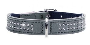 HUNTER Diamond Petit Hundhalsband Grå (Storlek: 27CM)