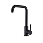 Single Lever Black Monobloc Kitchen Mixer Tap - Elwood ELWSLMBSQ