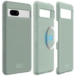 TUDIA MergeGrip Coque pour Google Pixel 7a Case 2023, [MagSafe Compatible] Qualité Militaire Mince Double Couche Bord surélevé Antidérapante Magnétique [Built-in Magnet] Étui de téléphone (Lys Vert)