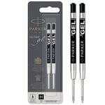 Parker Gel Pen Refills | Medium Tip (0.7mm) | Black QUINK Ink | 2 Count