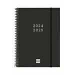 Agenda Finocam Noir A5 15,5 x 21,2 cm 2024-2025