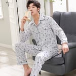 Homme Pyjama Set,Pyjamas En Coton Pur Confortable D’Automne Et D’Hiver Pour Des Vêtements Pour Hommes Costumes À La Maison À Manches Longues Vêtements De Nuit Masculins Vêtements De Nuit Impri