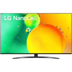 LG 50" 4K NanoCell Smart TV (2022). Musta