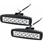 LED-arbetslampa LED-list 12V 18W 15cm LED-strålkastare för bil Vattentät IP67 Spot Dimljus LED-arbetslampor för 4x4 Motorcykel Bil Lastbil Traktor SUV Båt