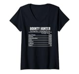 Womens Funny Bounty Hunter Nutrition Facts Information Men Women V-Neck T-Shirt