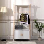 Hanging Clothes Rail Clothing Storage Teepee Bedroom Furniture Unit 170Cm High