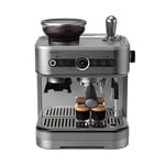 Philips Barista Brew Machine à Espresso Semi Automatique - Espresso simple et double + bouton Americano, réservoir à grains de 250g, guidage intuitif, tassage calibré, métal argenté (PSA3218/01)