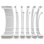 Antec White PSU Extension Cable Kit (1x 24 Pin, 1x 4+4 Pin, 2x 8 Pin, 2x 6 Pin)