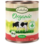 Lukullus Organic Adult ekologiskt nötkött & ekologiska äpplen (glutenfritt) - 6 x 800 g