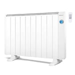 Orbegozo RRE 1810 A - Radiateur à économie d'énergie, 10 éléments chauffants, écran numérique LCD, télécommande, programmable, 1800 W, aluminium, blanc