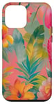 Coque pour iPhone 12 mini Palette de fard à joues tropicales aux couleurs vives et douces