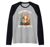 Sometimes I Wet My Plants Funny Gardening Garden Men Women Raglan Baseball Tee