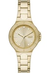 DKNY Montre pour Femme Chambers Quartz/3 Mouvement manuel Boîtier 34mm avec bracelet en acier inoxydable NY6655