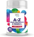 A-Z Multivitamin and Minerals 180 Tablets Vitamins for Men's and Women's 23 H...