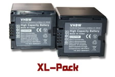 vhbw 2x Li-Ion batterie 1500mAh (7.2V) pour appareil numérique camescope remplace Hitachi DZ-BP07s, DZ-BP14s, DZ-BP21