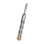 Meccion SDS Plus Hammer Drill Bits 25mm x 200mm, Professional Tungsten Cross Tip Rotary Impact Drill bit for Masonry, Brick, Concrete