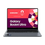 Samsung Galaxy Book4 Ultra Ordinateur portable 16'', Intel Evo Edition – Intel Core Ultra 9, 32Go RAM 1 TERA SSD NVIDIA GeForce RTX, Gris Anthracite, Clavier AZERTY FR