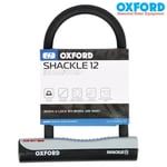 OXFORD SHACKLE 12 U LOCK BICYCLE BIKE CYCLE BIKES SCOOTER MOTORBIKE LOCKS 3 KEYS