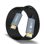 Cable Hdmi Fibre Optique 5M,4K Fibre Hdmi Vers Hdmi 4K/60 Hz(4:4 Hdr10 Hdcp2.2)1440P 144Hz 18Gbps Haute Vitesse Uhd