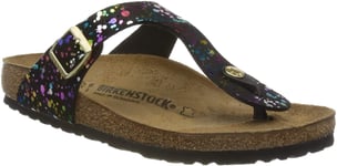 Birkenstock Tongs Gizeh Microfibre, Sandale Fille - Noir (Confetti Black) - 37 EU